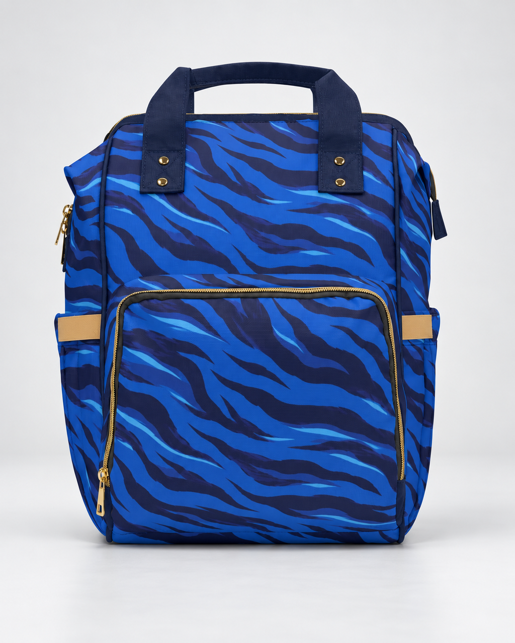 Blue Tiger Stripe Commuter Backpack | Women’s Navy & Royal Blue Work and Travel Bag