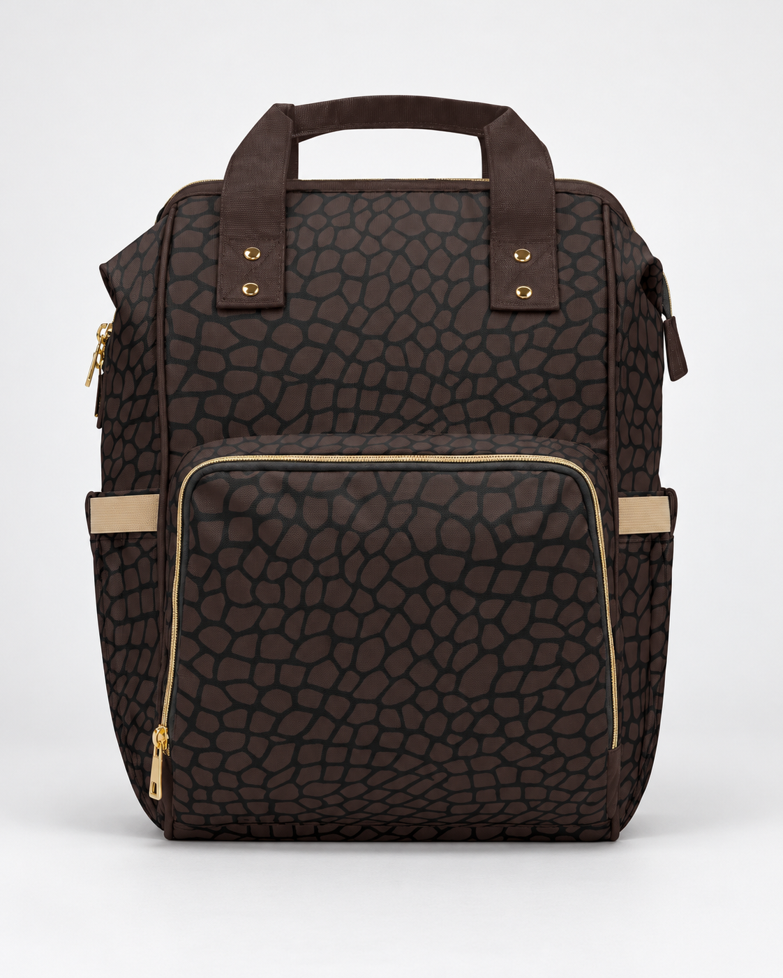 Giraffe Print Commuter Backpack | Brown & Black Women’s Work & Travel Bag