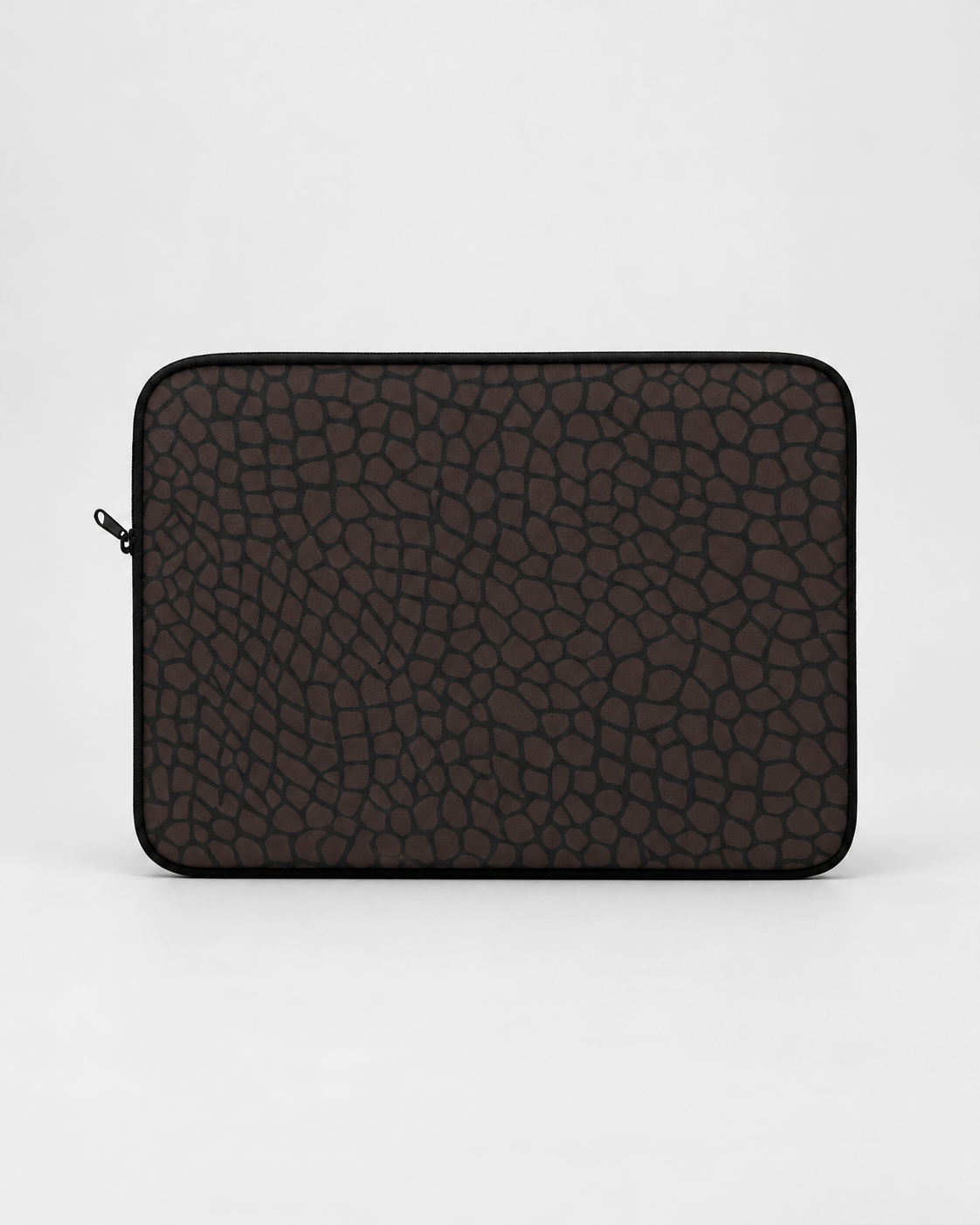 Giraffe Print Padded Laptop Sleeve | Brown & Black Animal Print Computer Case