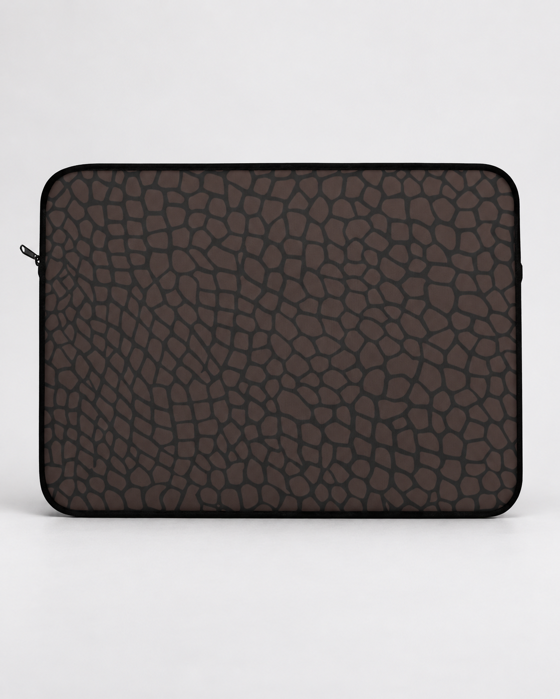 Giraffe Print Padded Laptop Sleeve | Brown & Black Animal Print Computer Case
