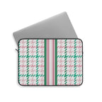 Houndstooth & Stripes Slim Protective Laptop Sleeve — Available in 12", 13", 15"