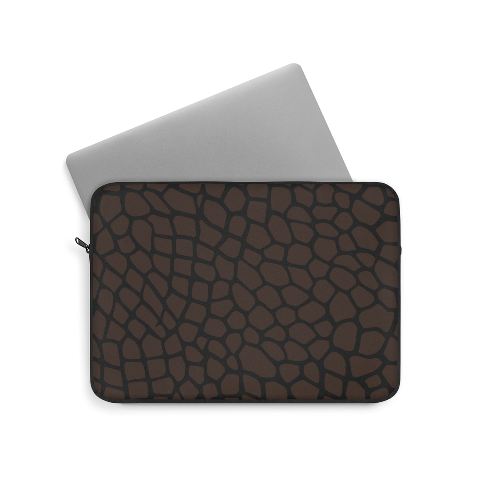 Brown Giraffe Slim Protective Laptop Sleeve —  Available in 12", 13", 15", Brown/Black