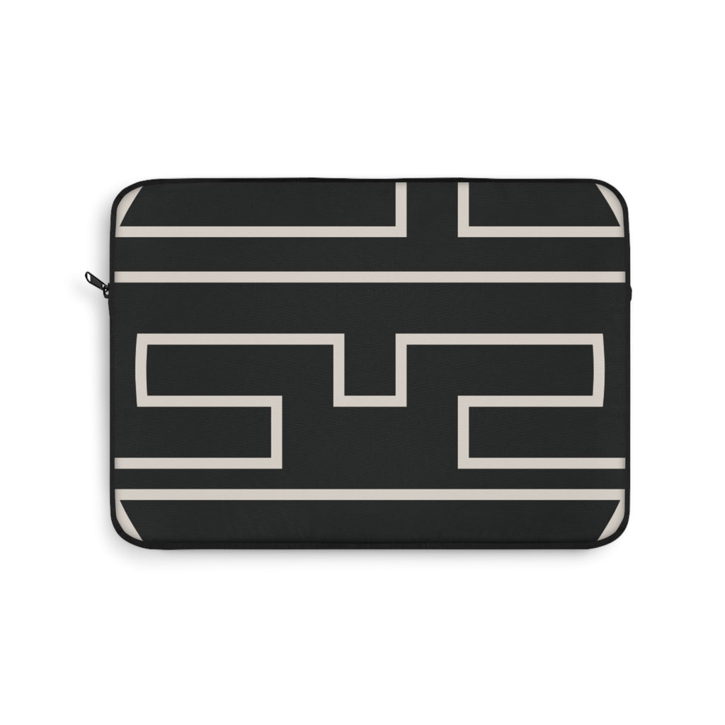 Personalized Laptop Sleeve, Black/Ivory