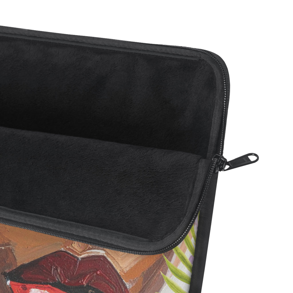 Tropical Brown Beauty Portrait Laptop Sleeve, Multicolor