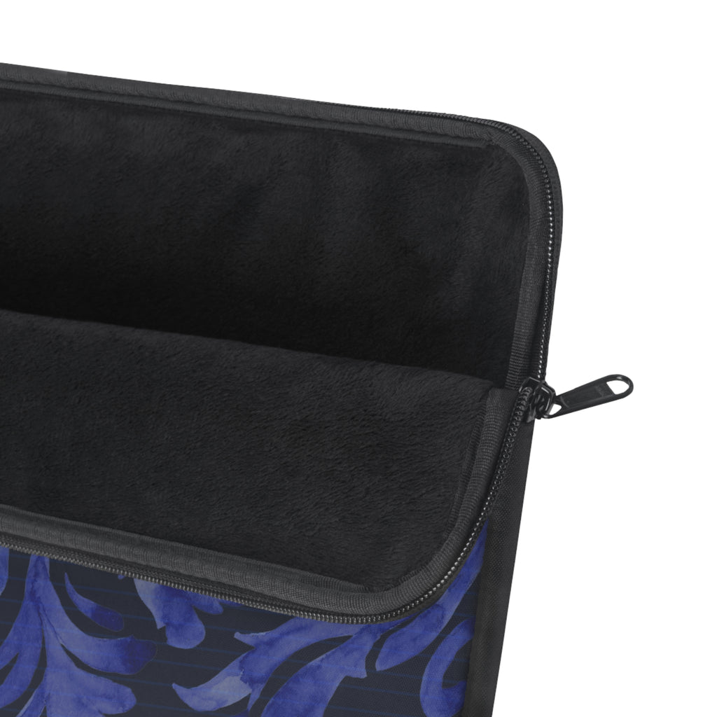 Blue Damask Slim Protective Laptop Sleeve —  Available in 12", 13", 15"