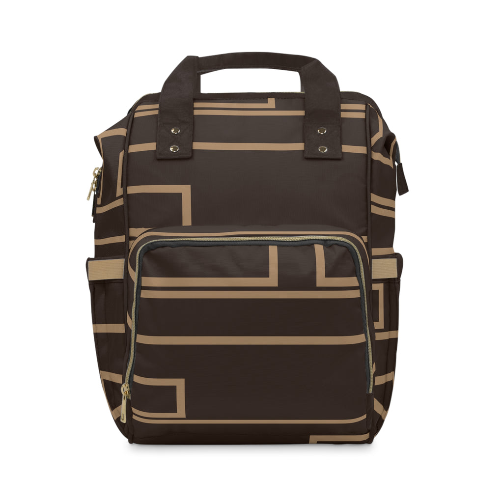 Signia Frame Monogram Commuter Backpack, Brown/Latte