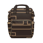Signia Frame Monogram Commuter Backpack, Brown/Latte