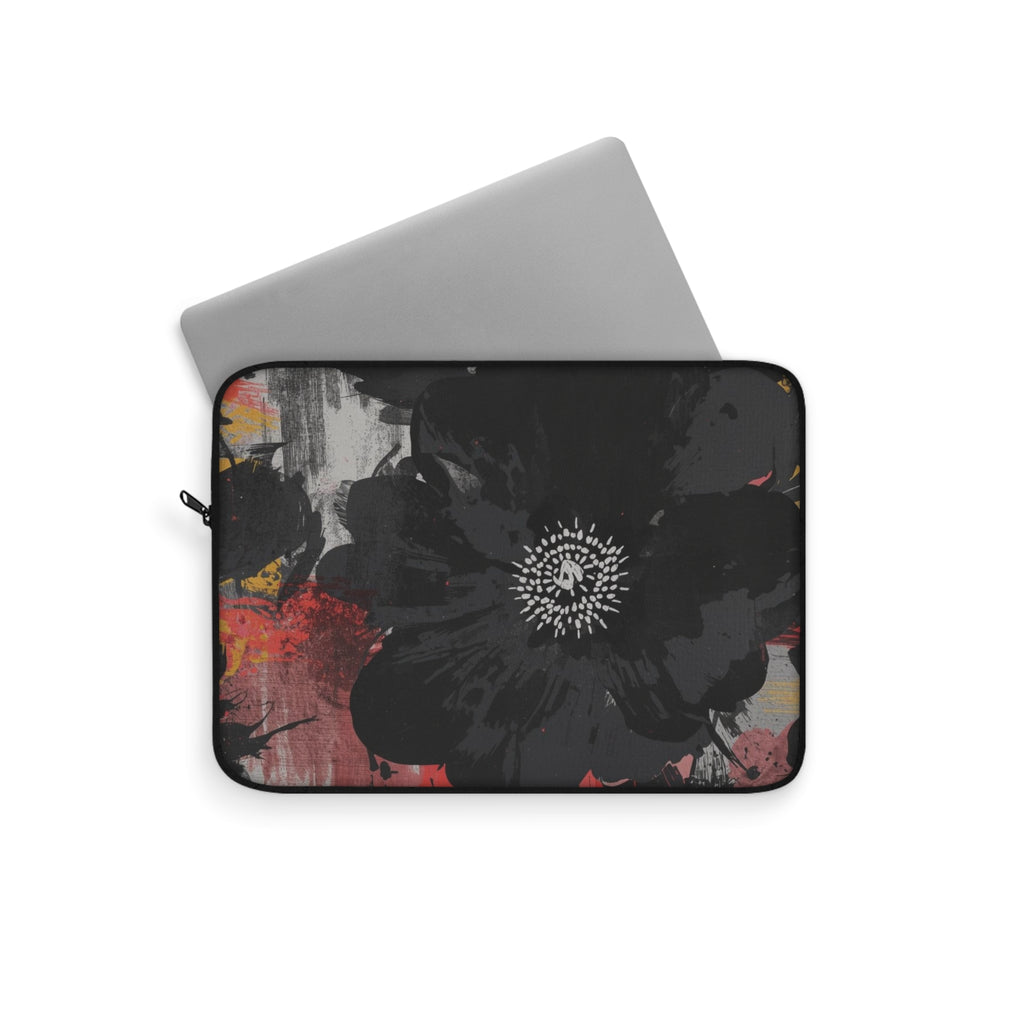 Floral Noir Slim Protective Laptop Sleeve — Available in 12", 13", 15"