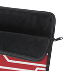 Red & White Personalized Slim Padded Laptop Sleeve
