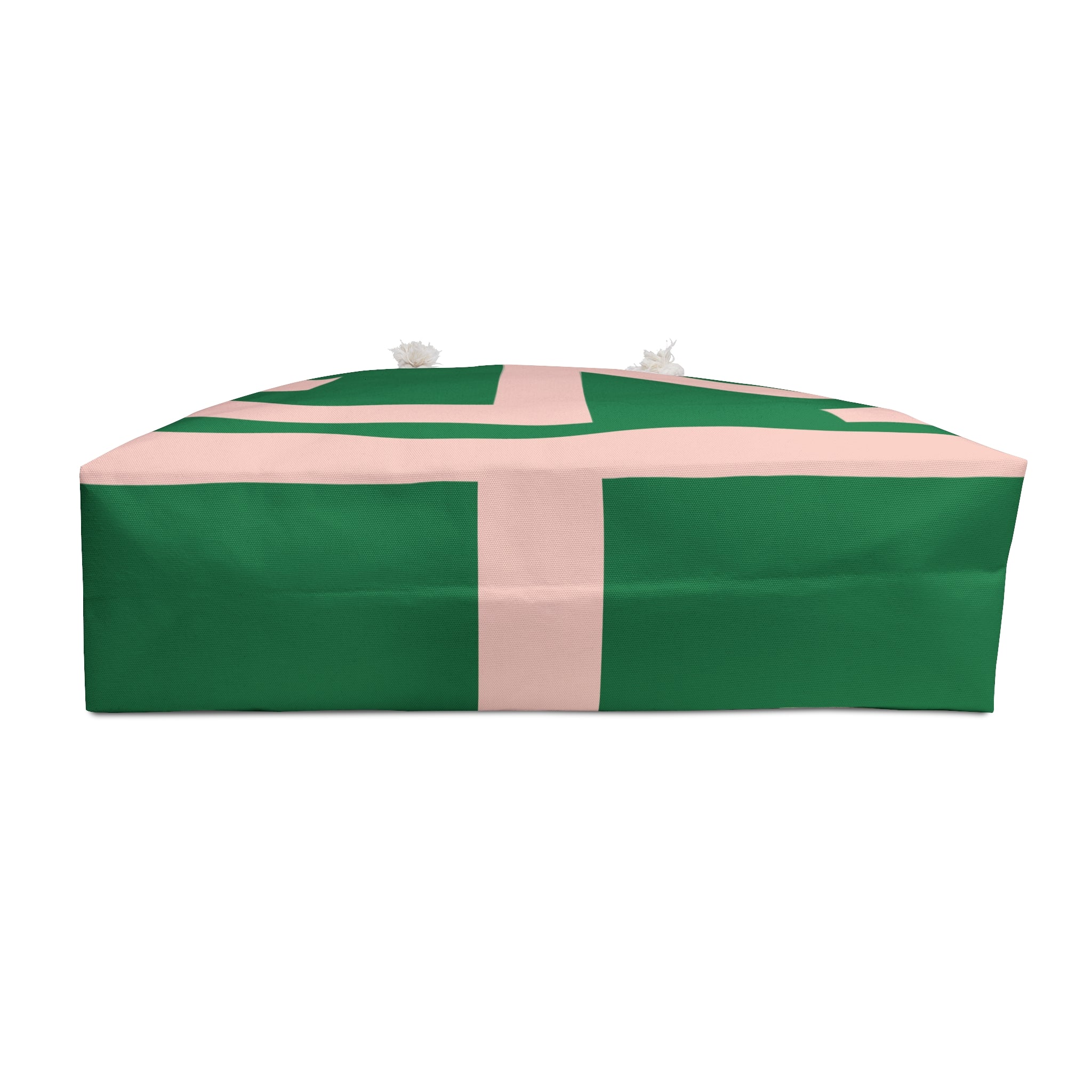 Signia Block Monogram Weekender Beach Bag, Green & Blush Pink