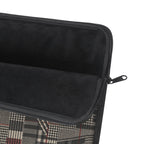 Plaid Rebellion Padded Laptop Sleeve | Charcoal Patchwork Plaid Computer Case
