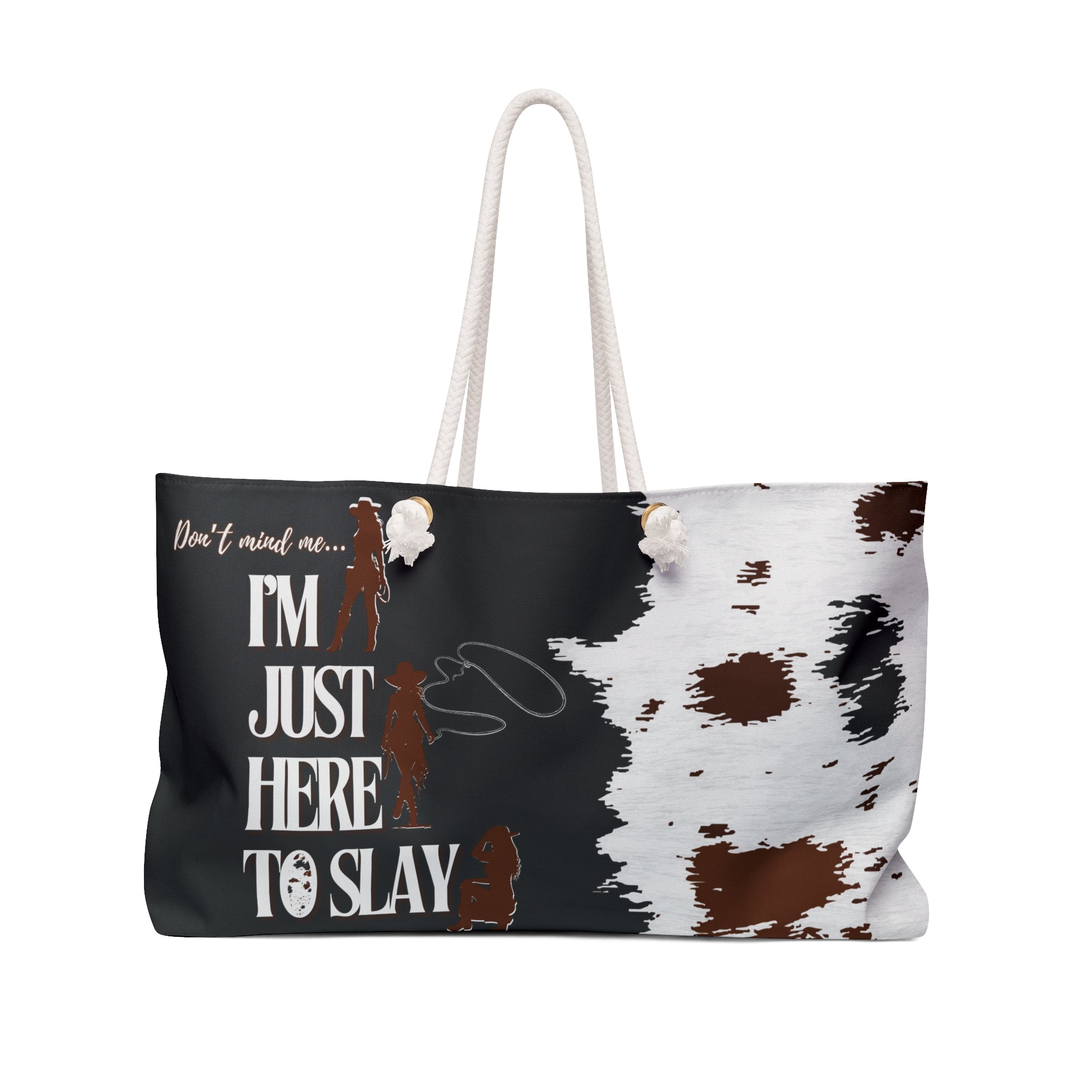 Cowgirls Slay Packable Oversized Carryall Tote — Lightweight Multipurpose Beach & Travel Bag