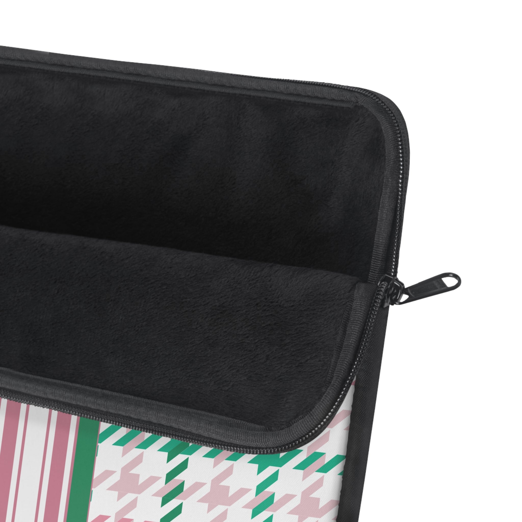 Houndstooth & Stripes Slim Protective Laptop Sleeve — Available in 12", 13", 15"