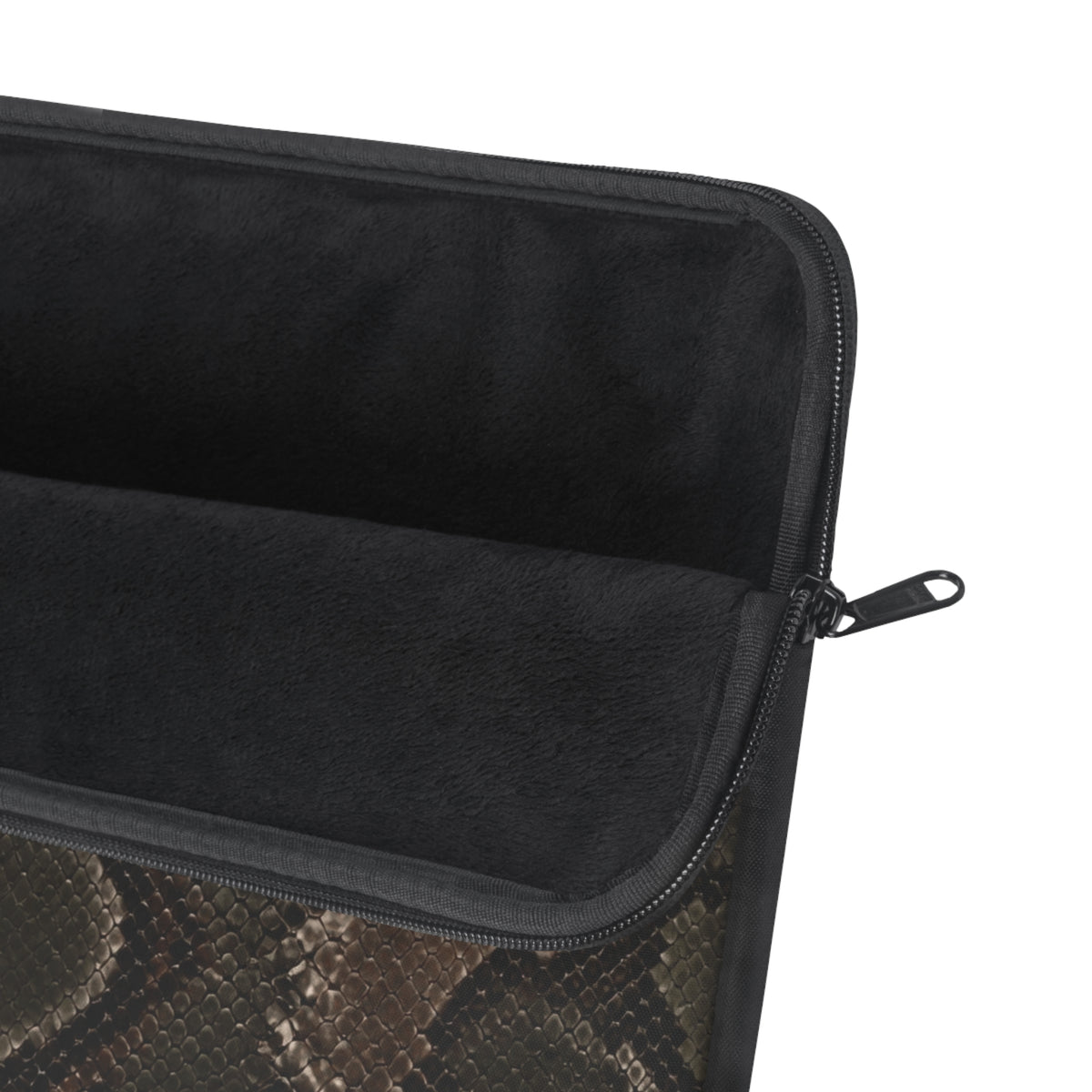 Python Allure Padded Laptop Sleeve | Olive & Brown Snakeskin Print Computer Case