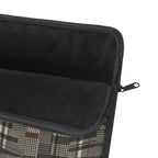 Plaid Rebellion Padded Laptop Sleeve | Charcoal Patchwork Plaid Computer Case