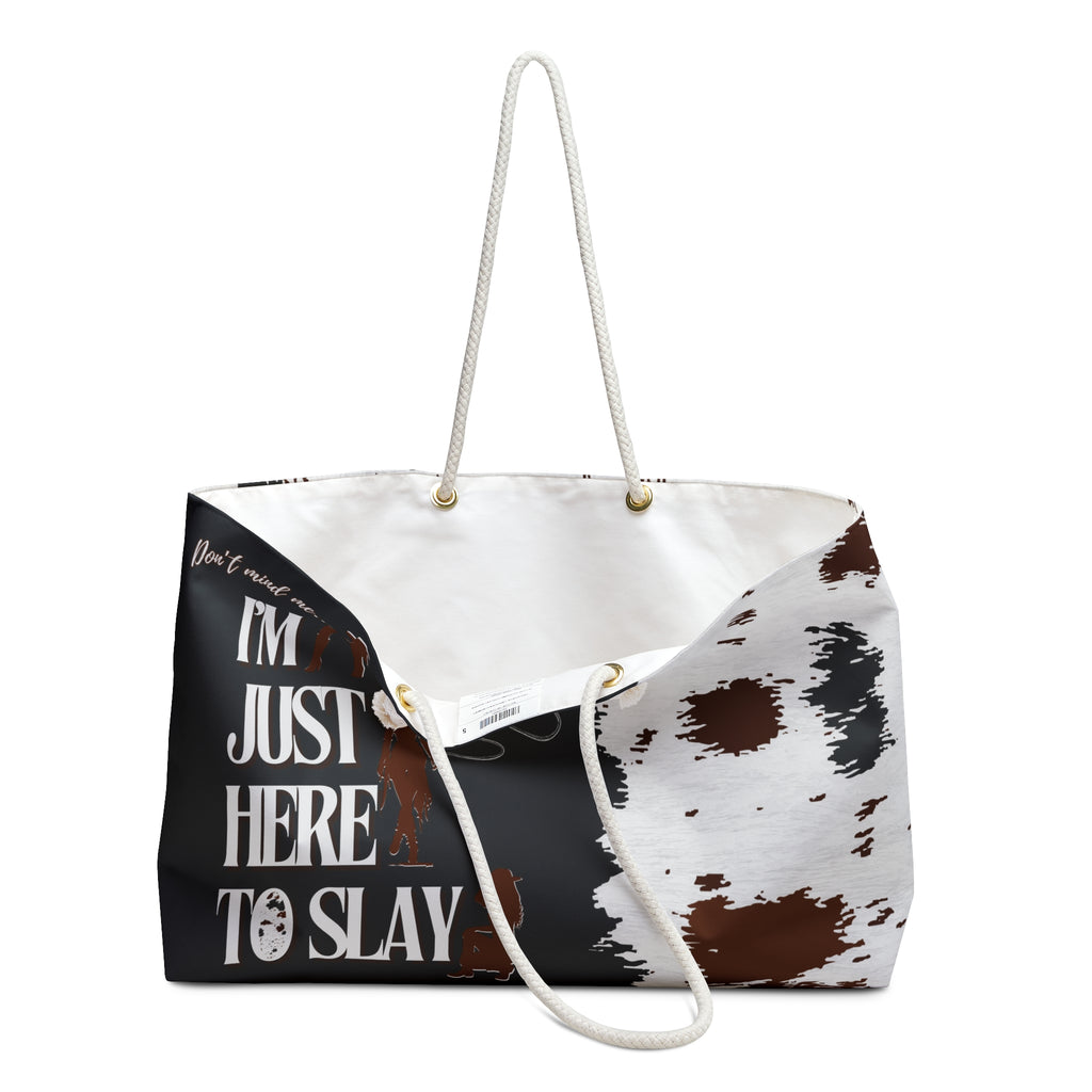 Cowgirls Slay Packable Oversized Carryall Tote — Lightweight Multipurpose Beach & Travel Bag