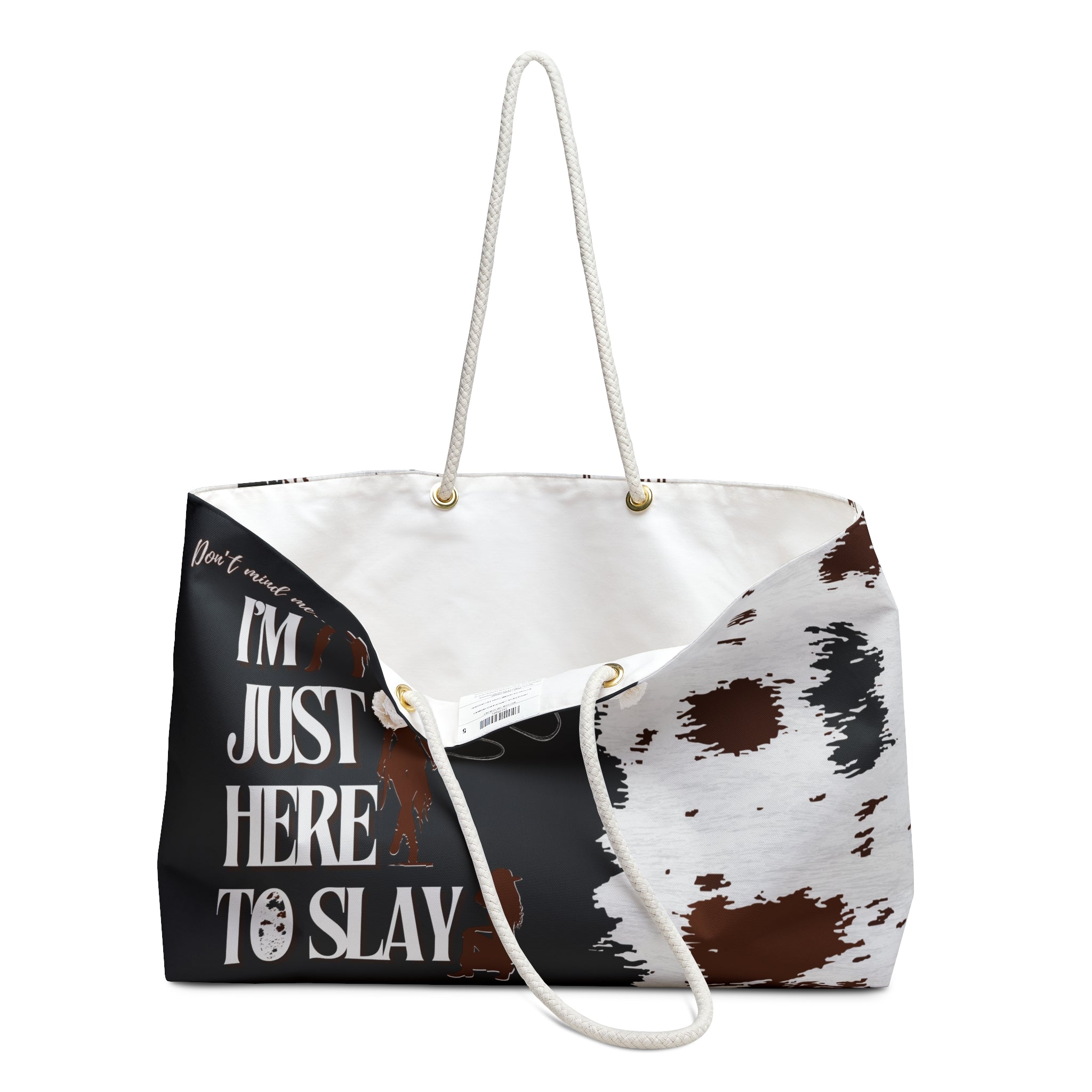 Cowgirls Slay Packable Oversized Carryall Tote — Lightweight Multipurpose Beach & Travel Bag
