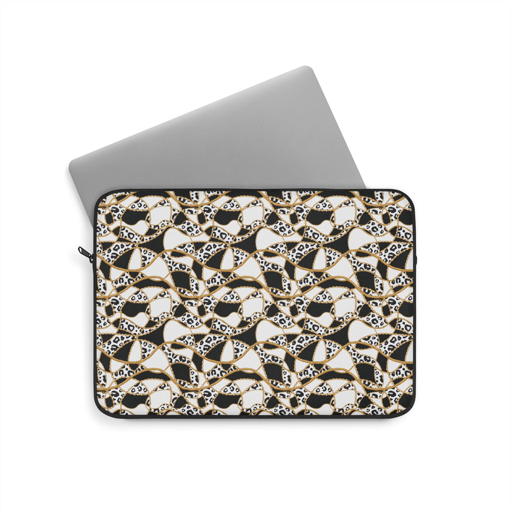 Leopard Chain Pattern Laptop Sleeve