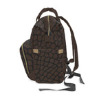 Giraffe Print Commuter Backpack, Brown/Black