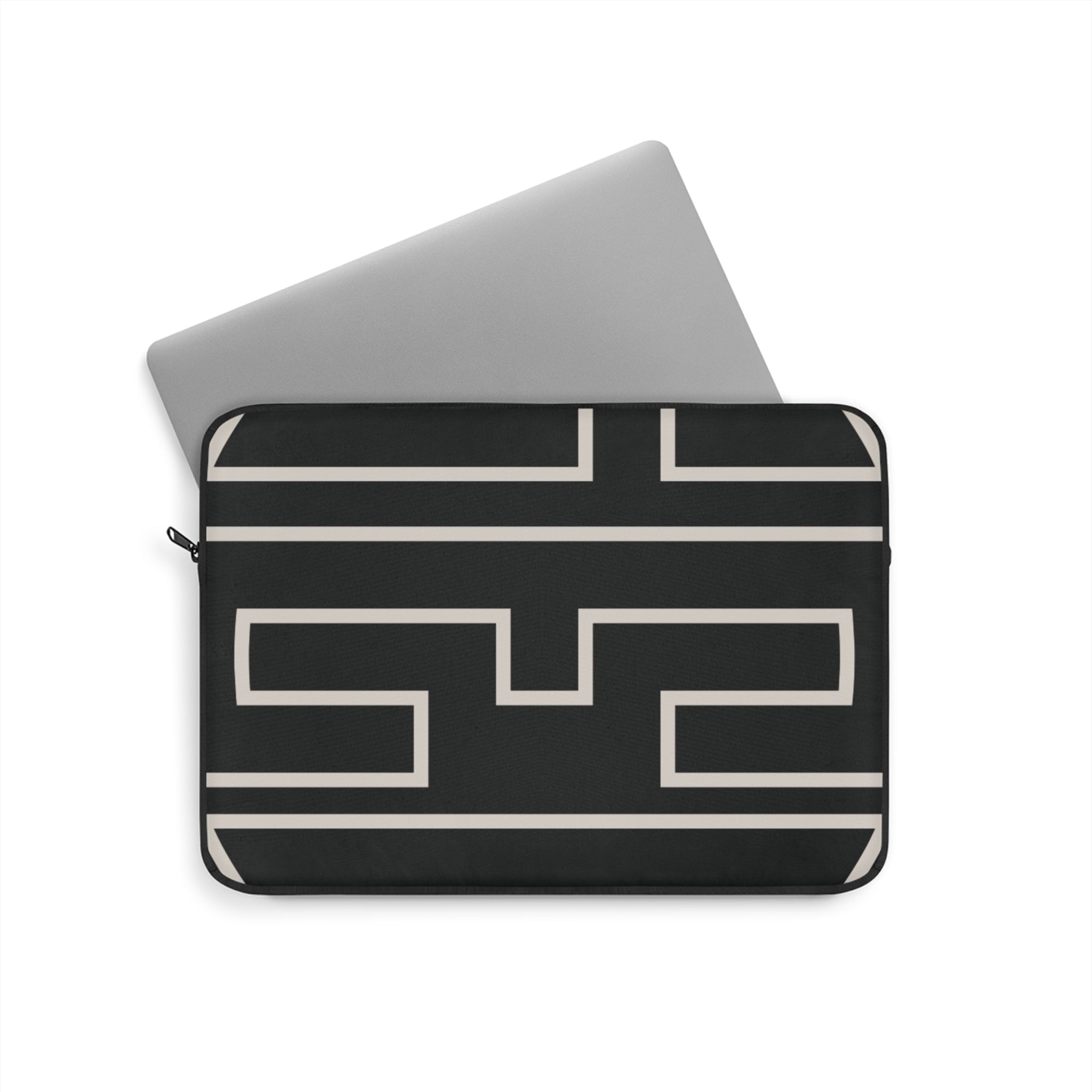 Personalized Laptop Sleeve, Black/Ivory