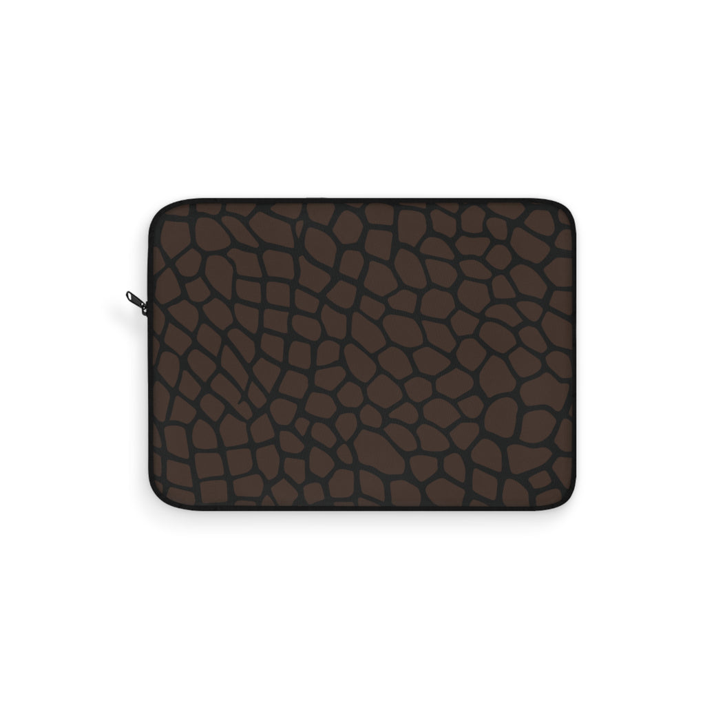 Brown Giraffe Slim Protective Laptop Sleeve —  Available in 12", 13", 15", Brown/Black