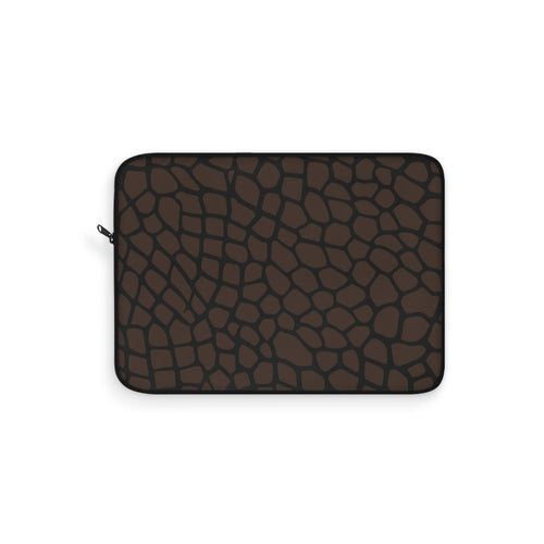 Brown Giraffe Slim Protective Laptop Sleeve —  Available in 12", 13", 15", Brown/Black