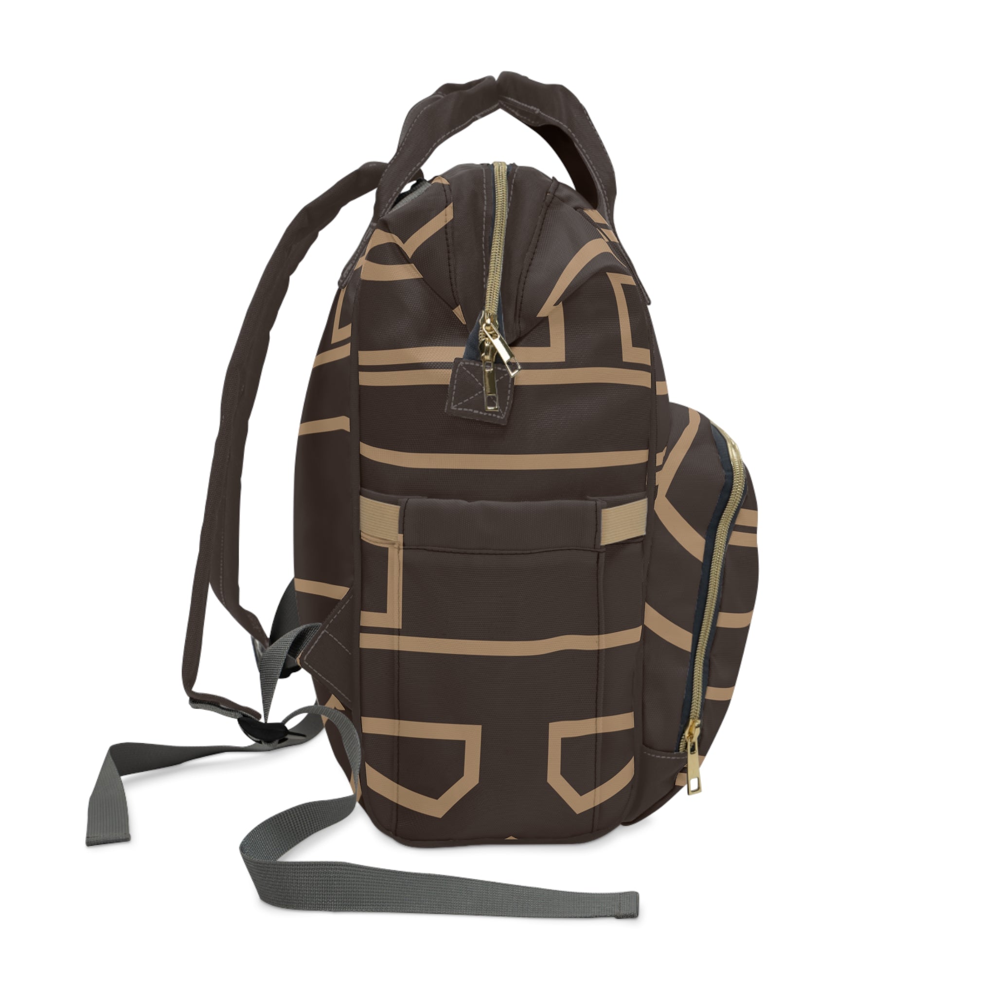 Signia Frame Monogram Commuter Backpack, Brown/Latte