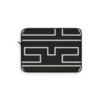 Black & Ivory Personalized Slim Padded Laptop Sleeve