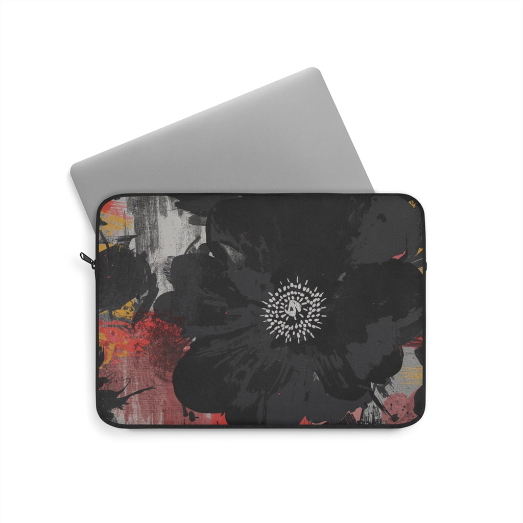 Floral Noir Slim Protective Laptop Sleeve — Available in 12", 13", 15"