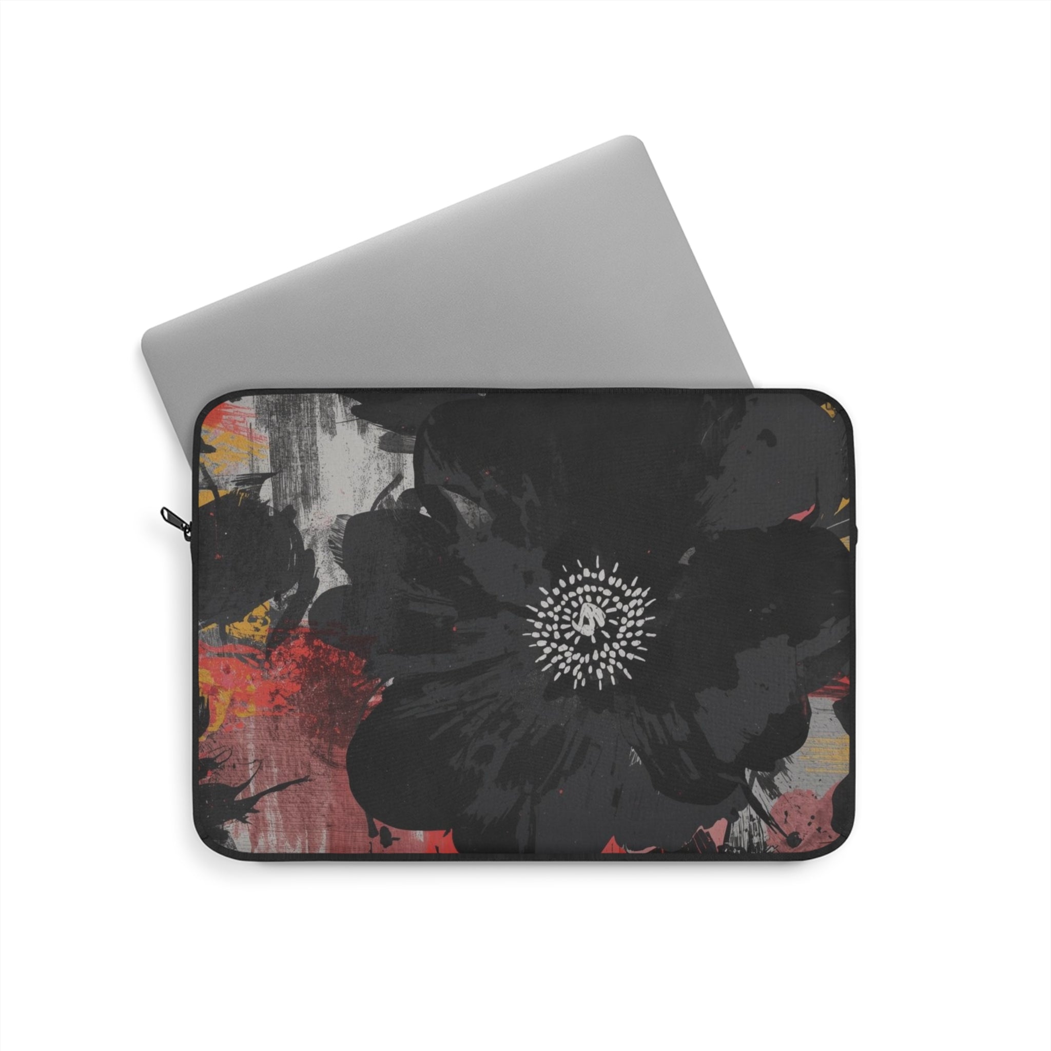 Floral Noir Slim Protective Laptop Sleeve — Available in 12", 13", 15"