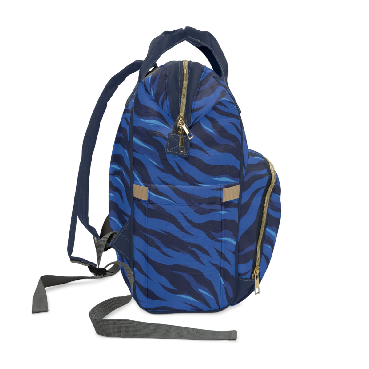 Blue Tiger Stripe Commuter Backpack | Women’s Navy & Royal Blue Work and Travel Bag