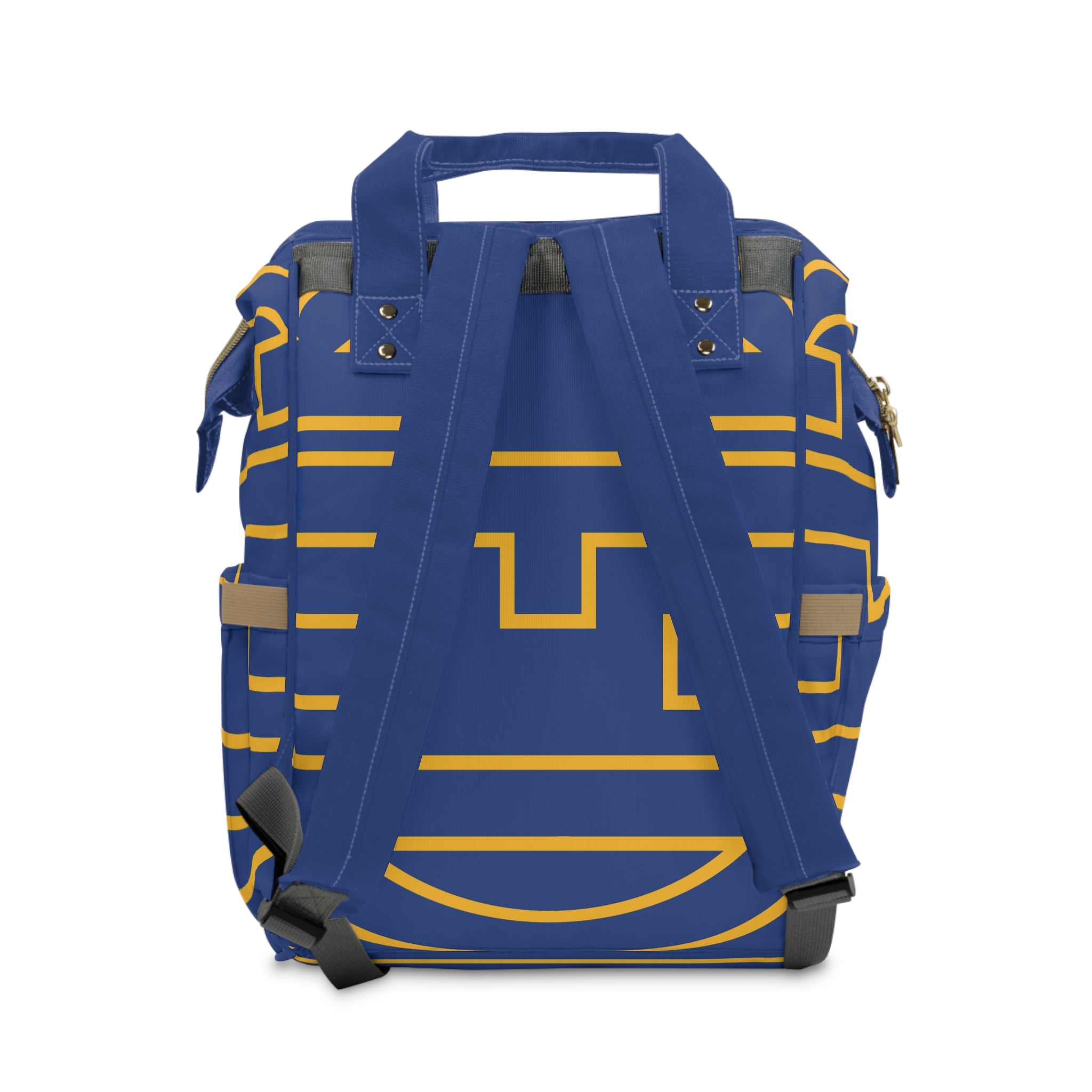 Personalized Multifunctional Backpack, Blue/Yellow