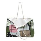 Abstract Oasis Packable Oversized Carryall Tote — Lightweight Multipurpose Beach & Travel Bag