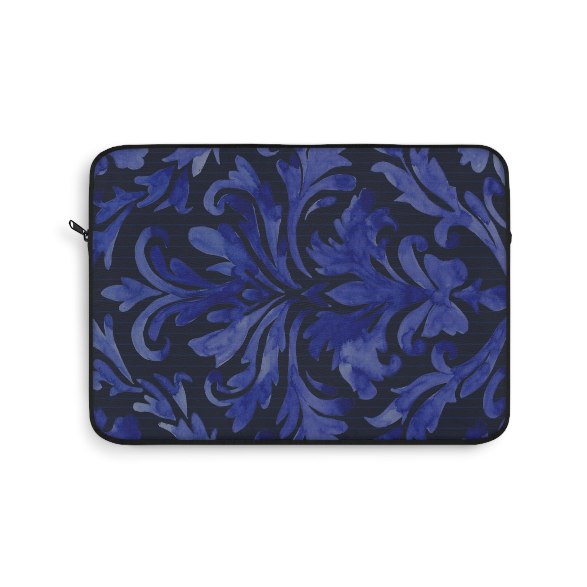 Blue Damask Slim Protective Laptop Sleeve —  Available in 12", 13", 15"