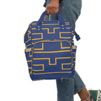 Personalized Multifunctional Backpack, Blue/Yellow